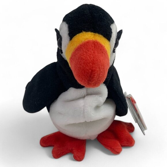 TY Beanie Babies "Puffer" The Puffin 8" Plush Toy Bird Collectible 1997 NWT - Picture 6 of 6